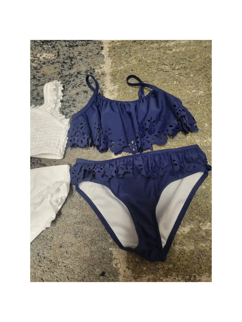 NWOT Bikini Set Bundle Navy White 2 Piece Swimsuit Sets Sperry Girls Size 6